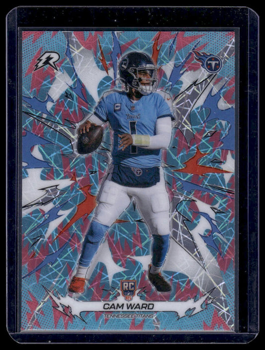 2025 Topps Resurgence Football #194 Cam Ward Refractor (multi-color teal/red/blu