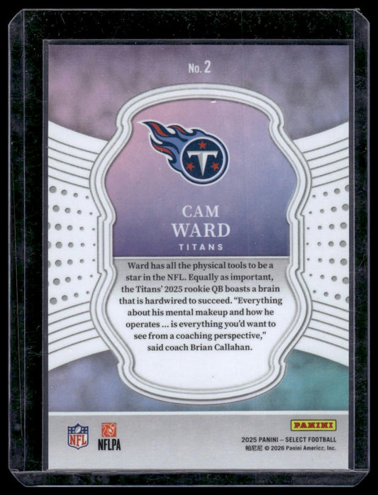 2025 Panini Select Football #2 Cam Ward Select Certified