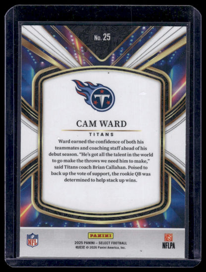2025 Panini Select Football #25 Cam Ward Future