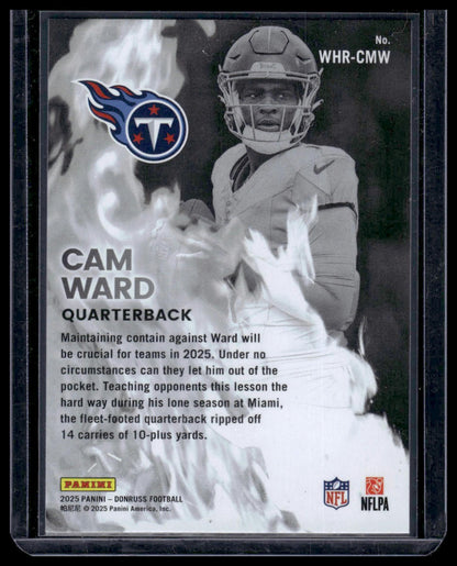 2025 Panini Donruss Football #WHR-CMW Cam Ward White Hot Rookies
