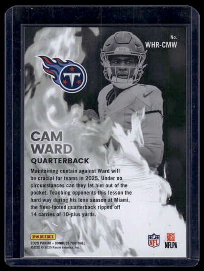 2025 Panini Donruss Football #WHR-CMW Cam Ward White Hot Rookies