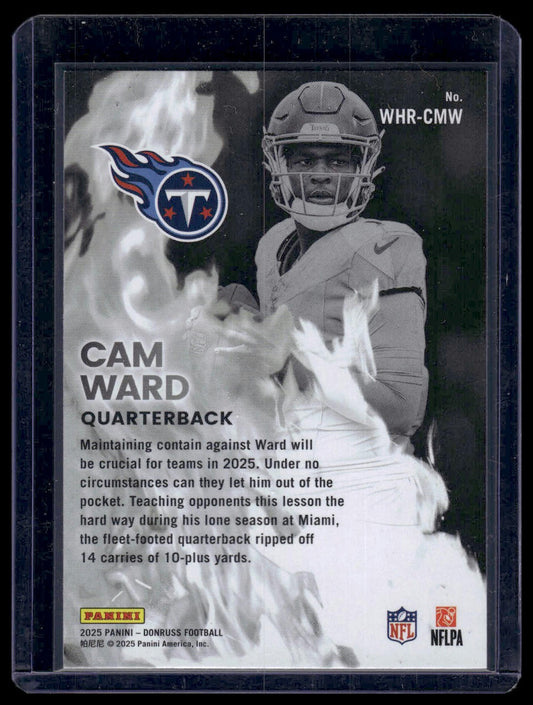 2025 Panini Donruss Football #WHR-CMW Cam Ward White Hot Rookies