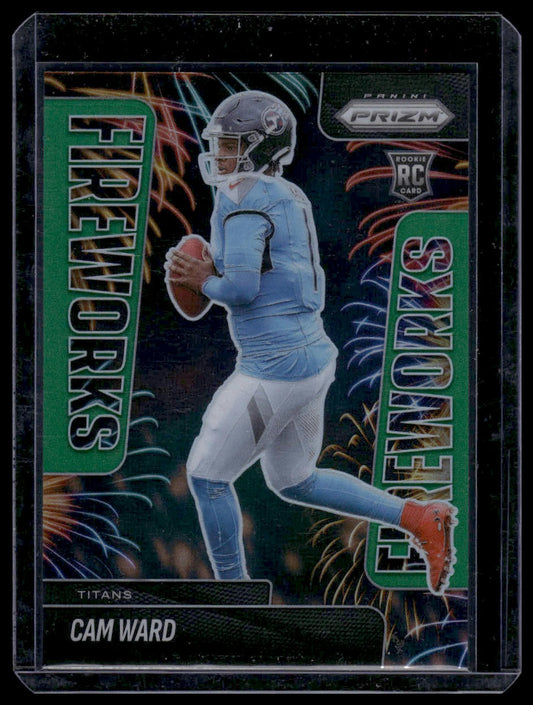 2025 Panini Prizm Football #1 Cam Ward Fireworks
