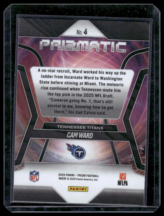 2025 Panini Prizm Football #4 Cam Ward Prizmatic