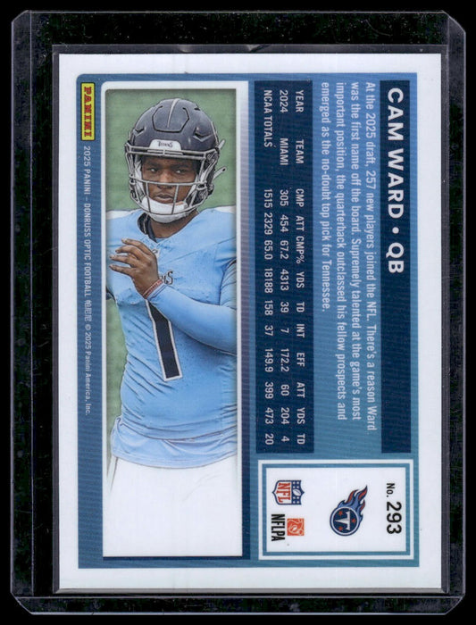 2025 Panini Donruss Optic Football #293 Cam Ward