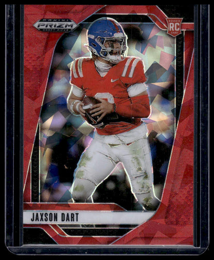 2025 Panini Prizm Draft Picks Football #90 Jaxson Dart Red Ice Prizm