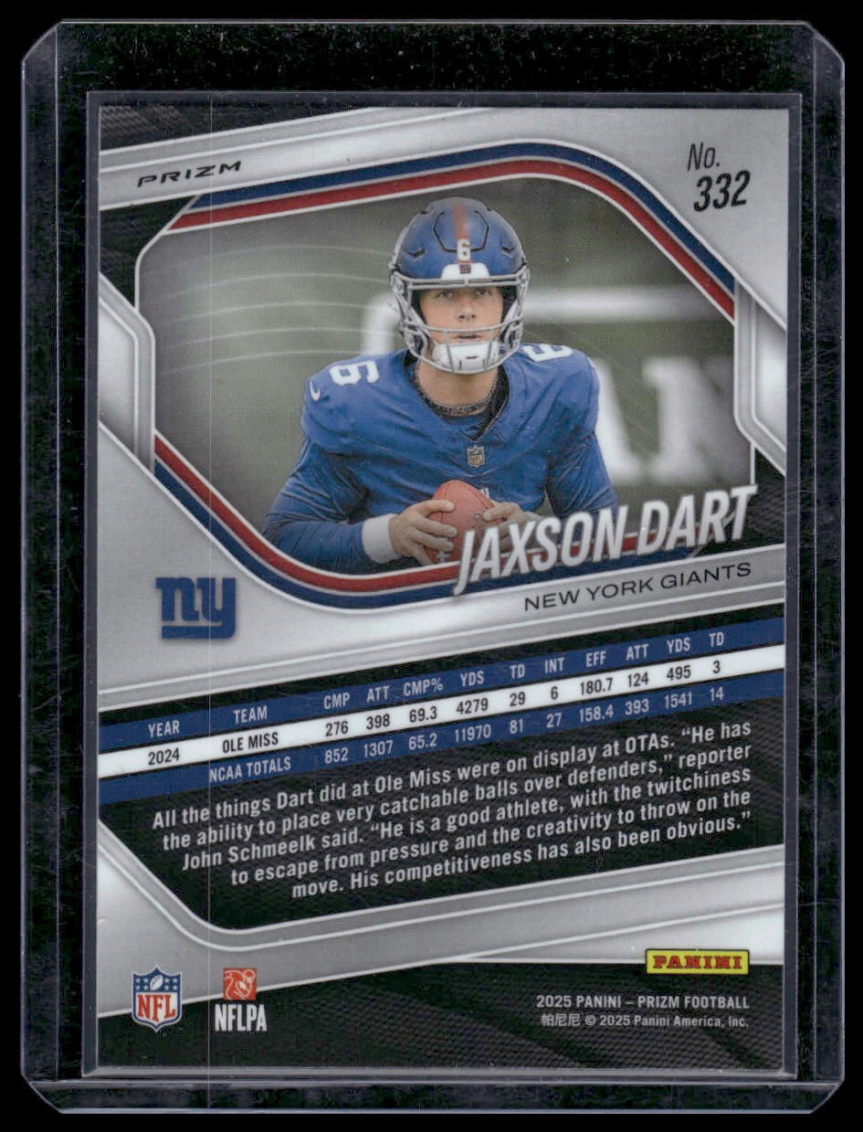 2025 Panini Prizm Football #332 Jaxson Dart Green
