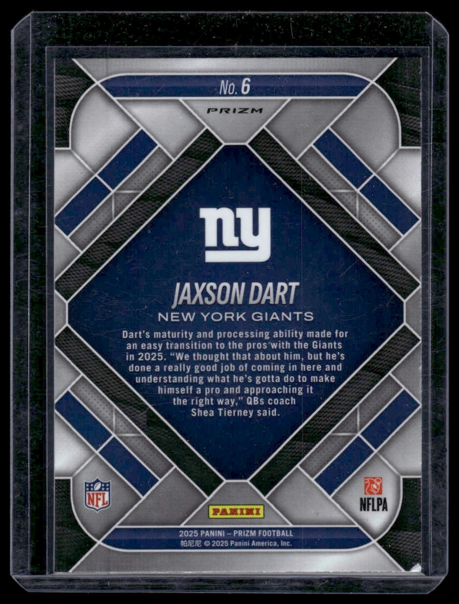 2025 Panini Prizm Football #6 Jaxson Dart Emergent Green