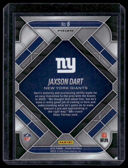 2025 Panini Prizm Football #6 Jaxson Dart Emergent Green