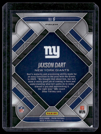 2025 Panini Prizm Football #6 Jaxson Dart Emergent Green