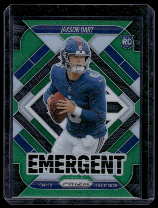 2025 Panini Prizm Football #6 Jaxson Dart Emergent Green