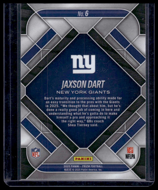 2025 Panini Prizm Football #6 Jaxson Dart Emergent