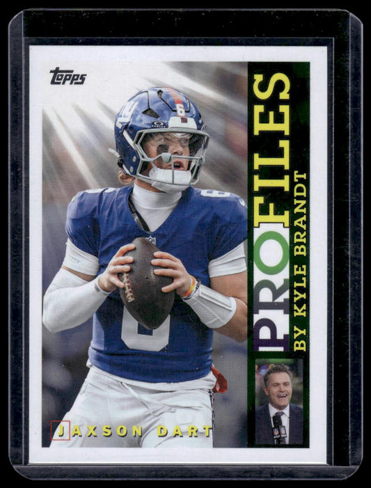 2026 Topps Football #TP-24 Jaxson Dart ProFiles by Kyle Brandt