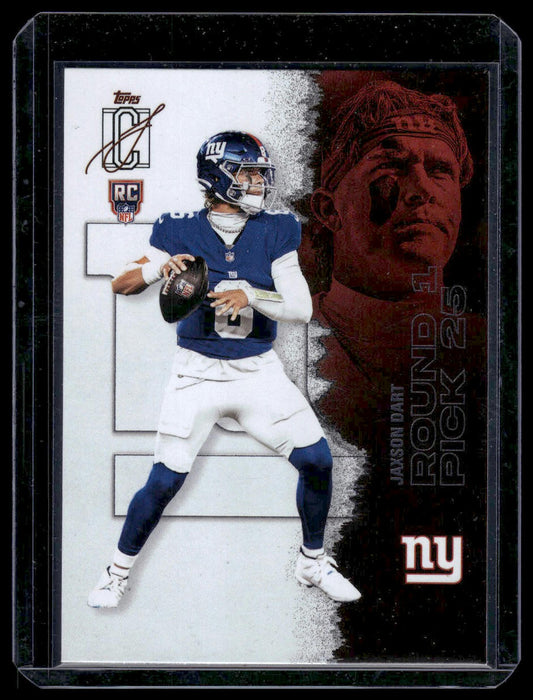 2025 Topps Signature Class Football #106 Jaxson Dart Round 1 Pick Color