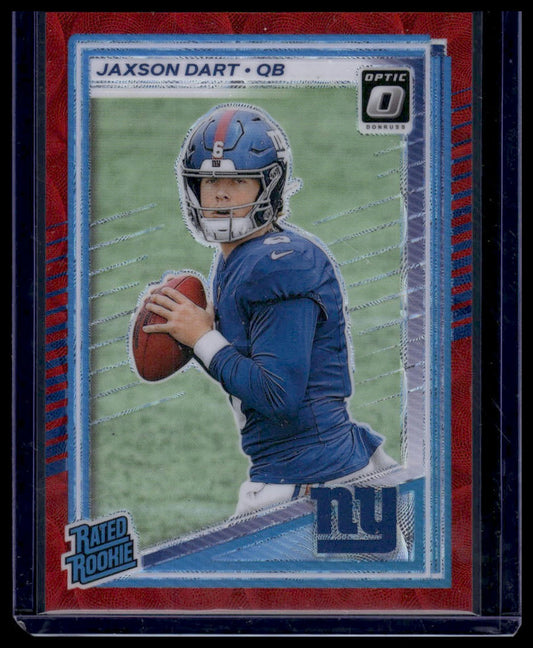 2025 Panini Donruss Optic Football #273 Jaxson Dart Rated Rookie Red Wave