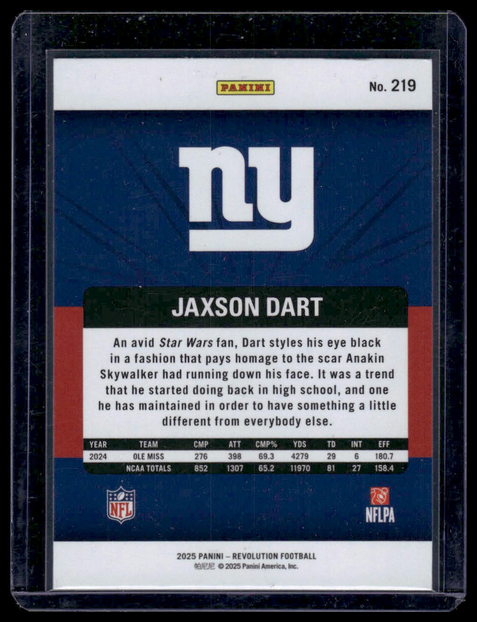2025 Panini Revolution Football #219 Jaxson Dart