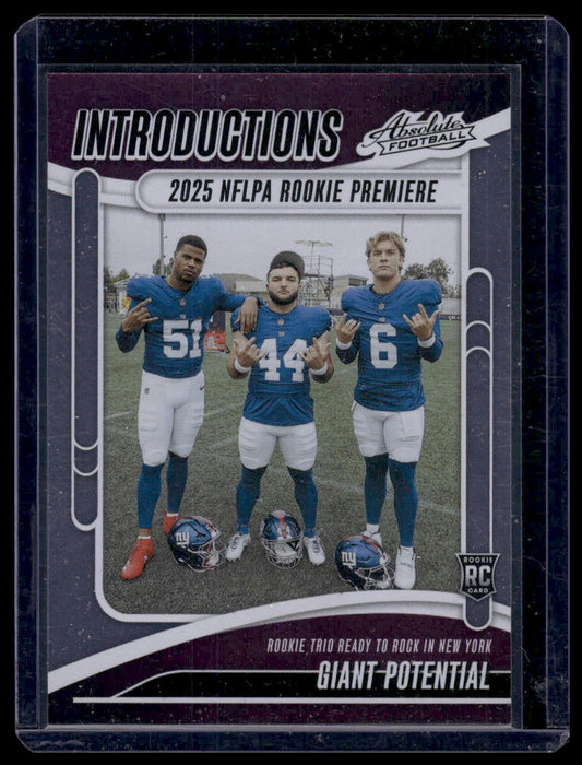 2025 Panini Absolute Football #I-CSO Jaxson Dart Introductions