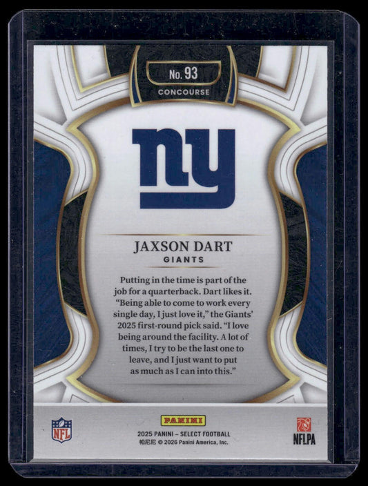 2025 Panini Select Football #93 Jaxson Dart Concourse