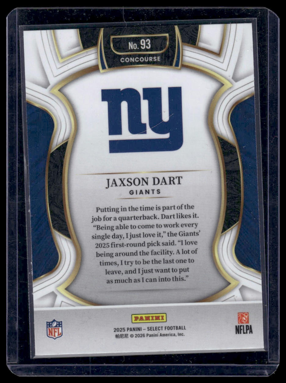 2025 Panini Select Football #93 Jaxson Dart Concourse