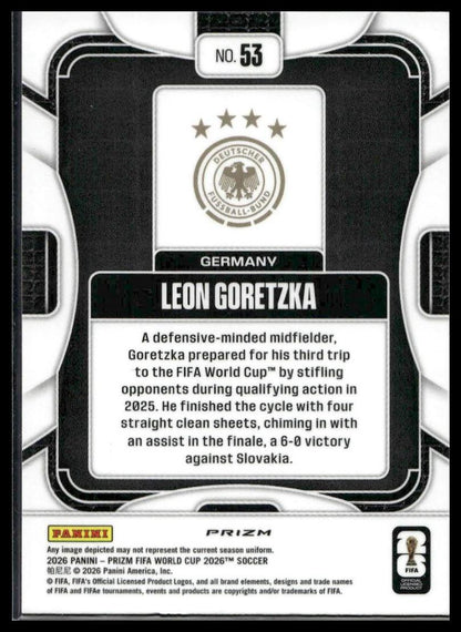 2026 Panini Prizm FIFA World Cup #53 Leon Goretzka Silver Prizm