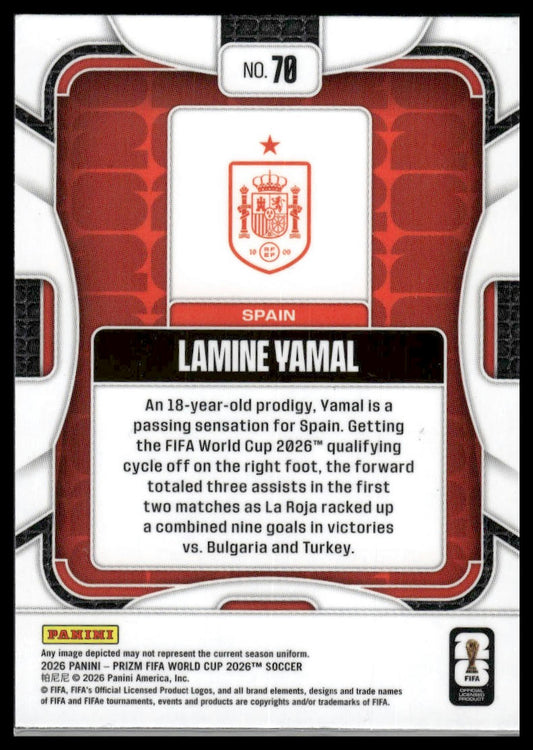 2026 Panini Prizm FIFA World Cup #70 Lamine Yamal