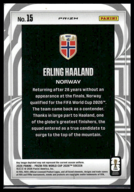 2026 Panini Prizm FIFA World Cup #15 Erling Haaland Screamers