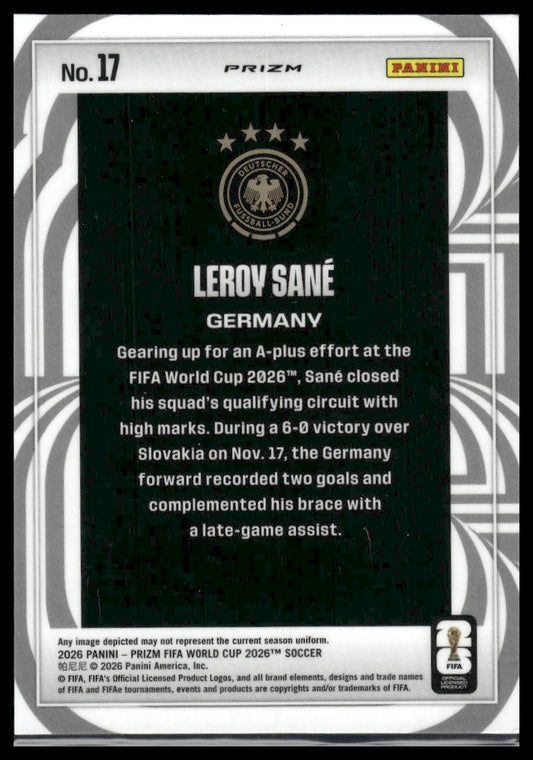 2026 Panini Prizm FIFA World Cup #17 Leroy Sane Screamers