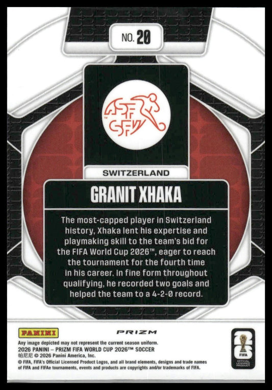 2026 Panini Prizm FIFA World Cup #20 Granit Xhaka Trophy Hunting