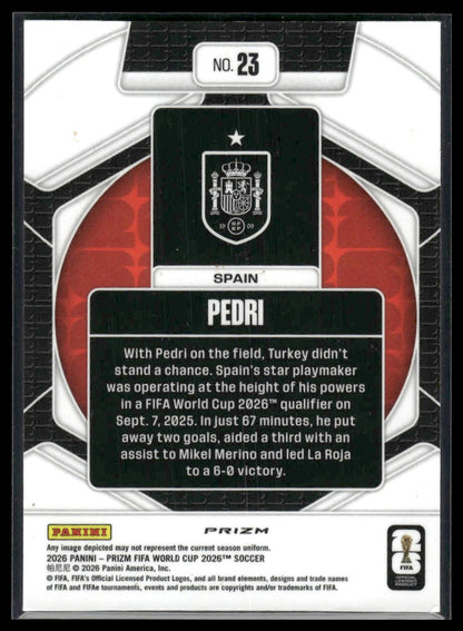 2026 Panini Prizm FIFA World Cup #23 Pedri Trophy Hunting