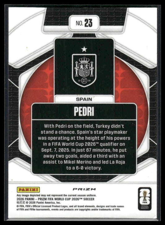 2026 Panini Prizm FIFA World Cup #23 Pedri Trophy Hunting