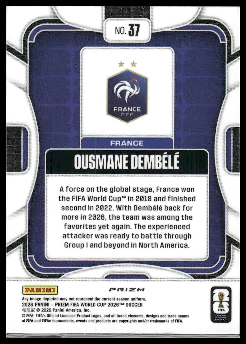2026 Panini Prizm FIFA World Cup #37 Ousmane Dembele