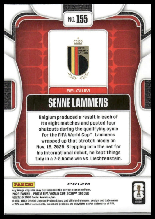 2026 Panini Prizm FIFA World Cup #155 Senne Lammens