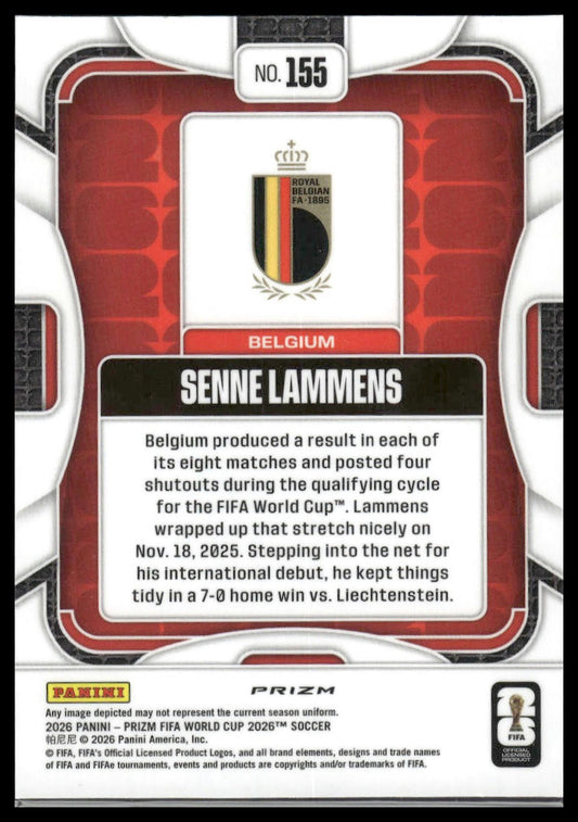 2026 Panini Prizm FIFA World Cup #155 Senne Lammens