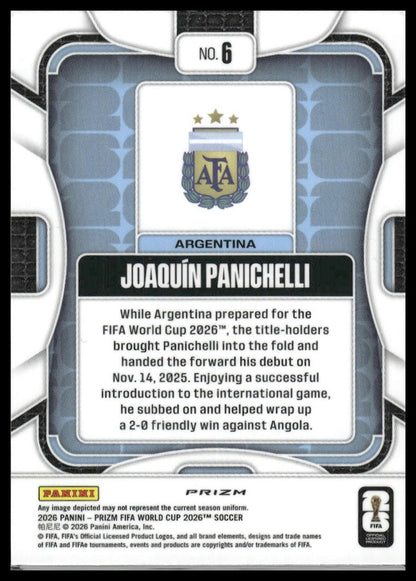 2026 Panini Prizm FIFA World Cup #6 Joaquin Panichelli Wave Prizm