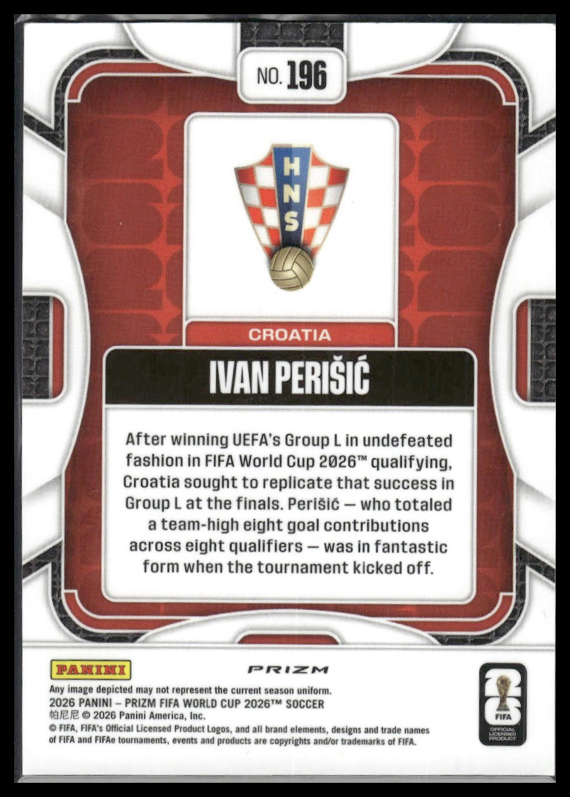 2026 Panini Prizm FIFA World Cup #196 Ivan Perisic Wave Prizm