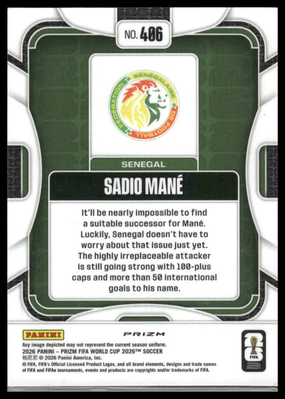 2026 Panini Prizm FIFA World Cup #406 Sadio Mane Disco Prizm