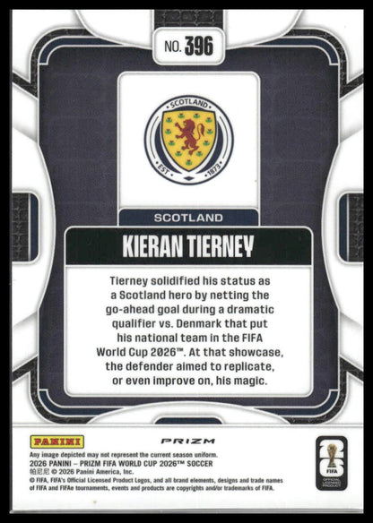 2026 Panini Prizm FIFA World Cup #396 Kieran Tierney Disco Prizm