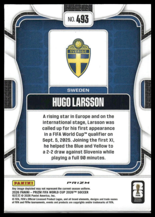 2026 Panini Prizm FIFA World Cup #493 Hugo Larsson Disco Prizm
