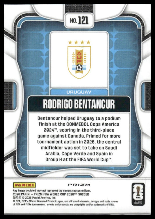 2026 Panini Prizm FIFA World Cup #121 Rodrigo Bentancur Disco Prizm