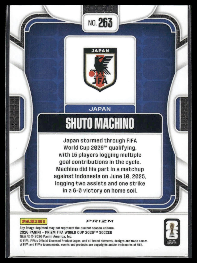 2026 Panini Prizm FIFA World Cup #263 Shuto Machino Disco Prizm