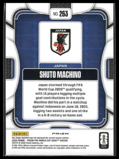 2026 Panini Prizm FIFA World Cup #263 Shuto Machino Disco Prizm