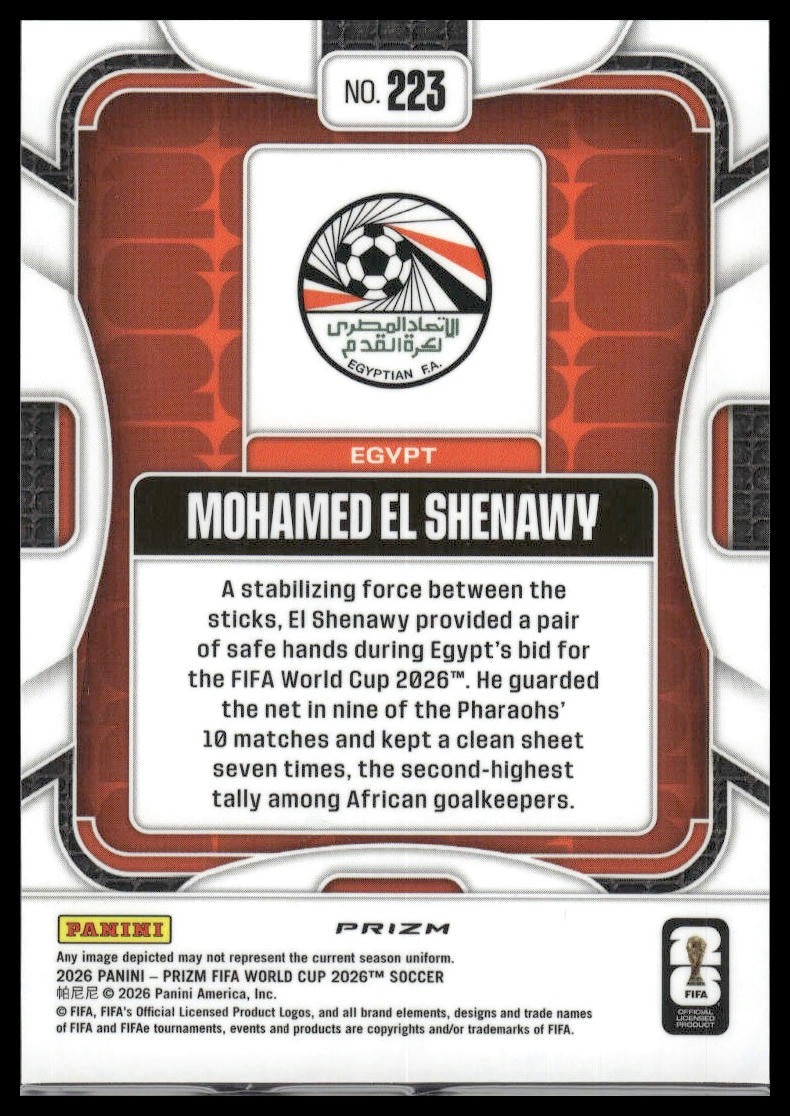 2026 Panini Prizm FIFA World Cup #223 Mohamed El Shenawy Disco Prizm