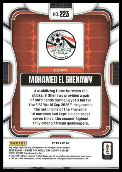 2026 Panini Prizm FIFA World Cup #223 Mohamed El Shenawy Disco Prizm