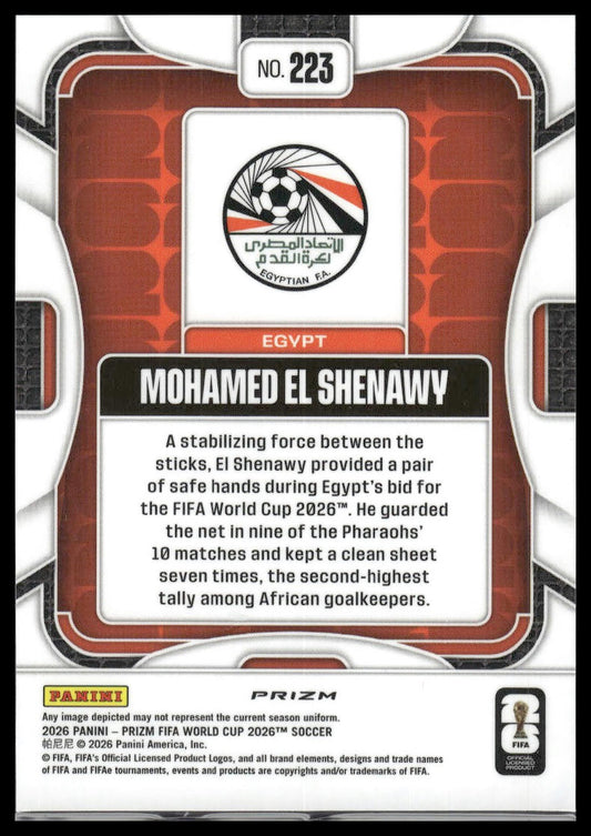 2026 Panini Prizm FIFA World Cup #223 Mohamed El Shenawy Disco Prizm