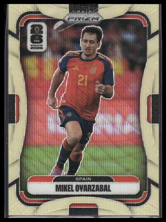 2026 Prizm FIFA World Cup #75 Mikel Oyarzabal Fluor Yellow Wave Prizm #/180