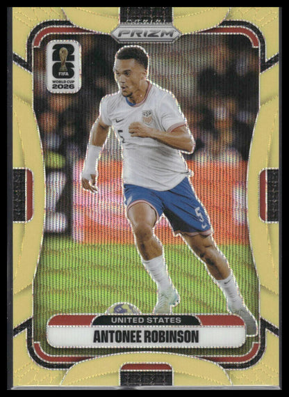 2026 Prizm FIFA World Cup #437 Antonee Robinson Fluor Yellow Wave Prizm #/180