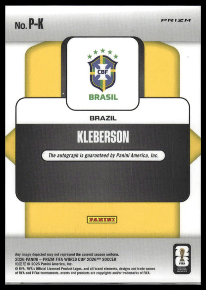 2026 Panini Prizm FIFA World Cup #P-K Kleberson Penmanship Wave Prizm Auto