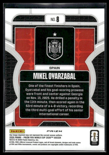 2026 Panini Prizm FIFA World Cup #8 Mikel Oyarzabal Phenomenon