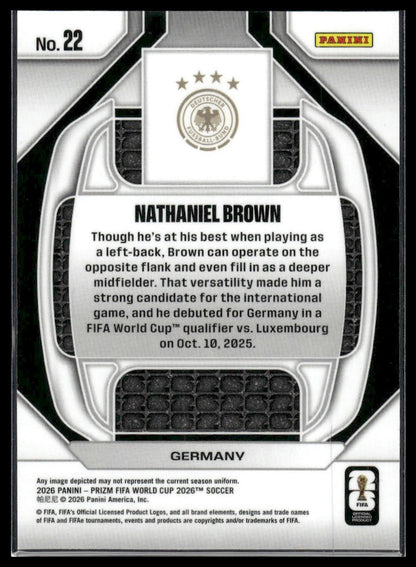 2026 Panini Prizm FIFA World Cup #22 Nathaniel Brown New Era
