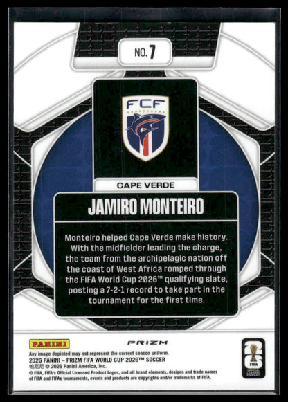 2026 Panini Prizm FIFA World Cup #7 Jamiro Monteiro Trophy Hunting